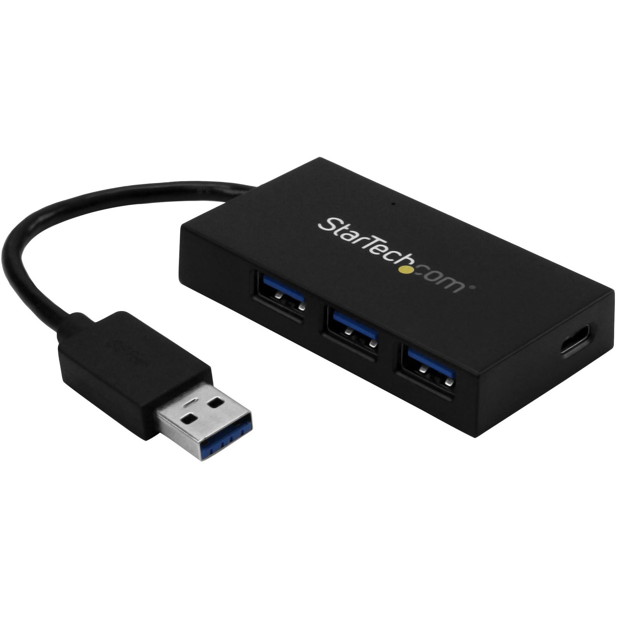 StarTech.com 4 Port USB 3.0 Hub - USB Type-A to 1x USB-C & 3x USB-A SuperSpeed 5Gbps - USB Bus Powered - Portable/Laptop USB 3.2 Gen 1 Hub - HB30A3A1CFB