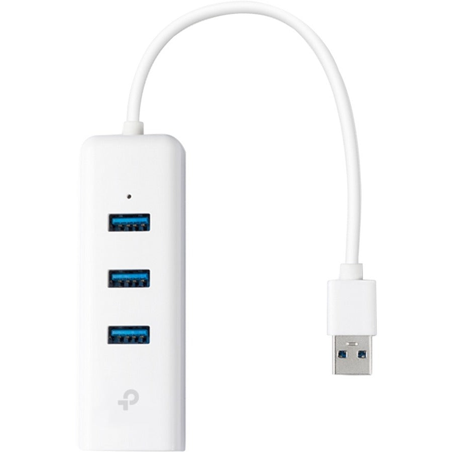 TP-Link (UE330) - USB 3.0 to Ethernet Adapter, Portable 3-port USB Hub with 1 Gigabit - UE330