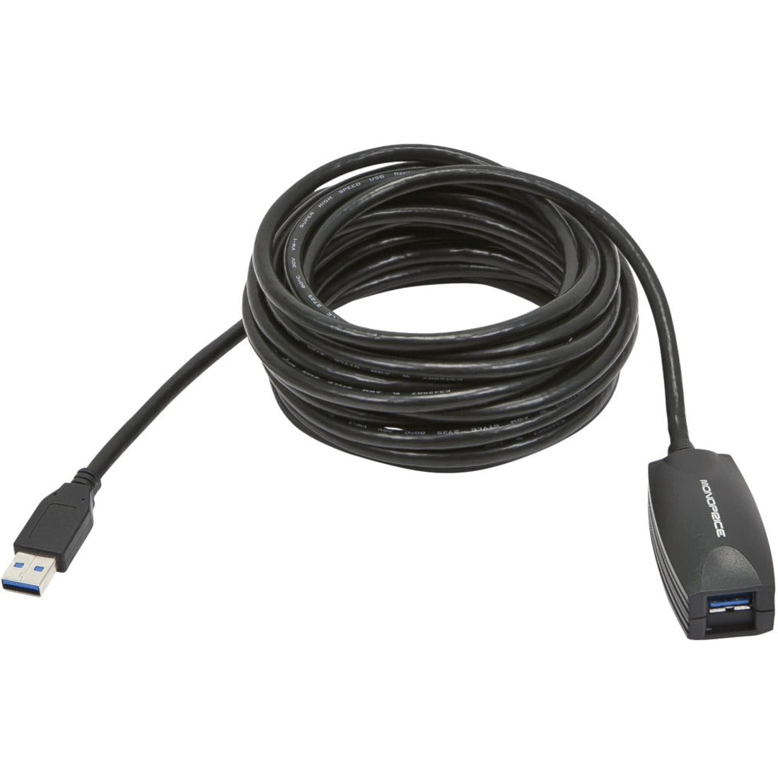 Monoprice 15ft USB 3.0 A Male to A Female Active Extension Cable - 9470