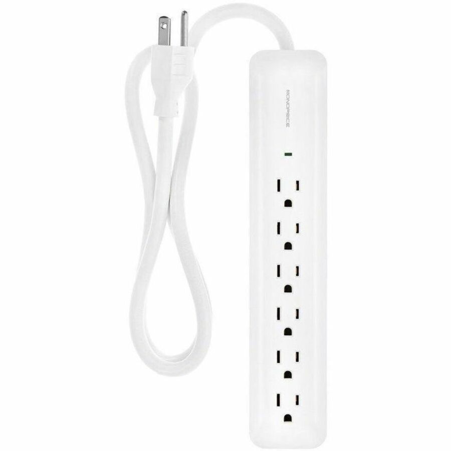 Monoprice 9198 6-Outlets Surge Suppressor/Protector - 9198