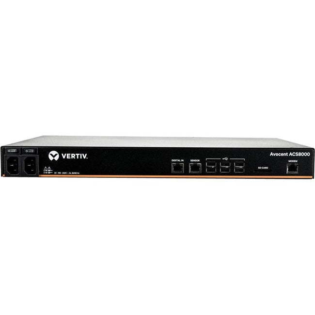 Vertiv Avocent ACS8000 Serial Console - 16 port Console Server | Modem | Dual AC - ACS8016MDAC-400