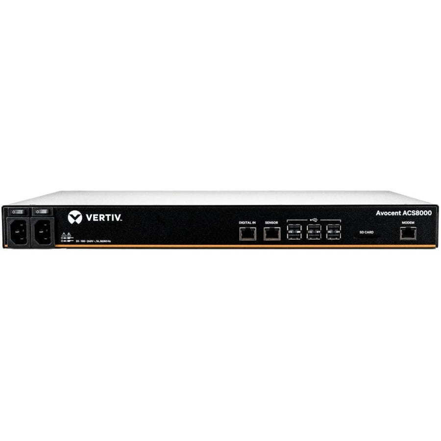 Vertiv Avocent 8-port ACS8000 Console System with dual AC Power Supply, non-TAA - ACS8008MDAC-400