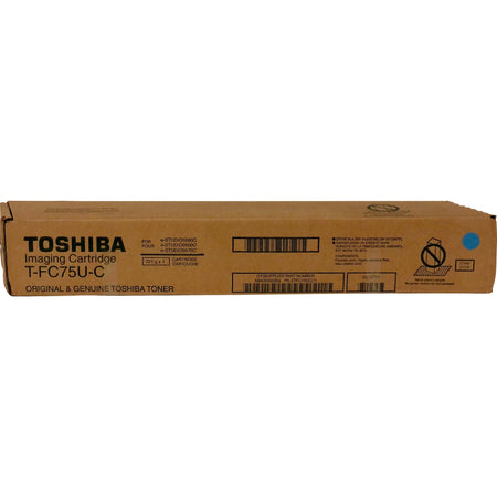 Toshiba Original Standard Yield Laser Toner Cartridge - Cyan - 1 Each - TFC75UC