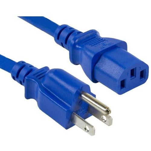 ENET 5-15P to C13 4ft Blue External Power Cord / Cable NEMA 5-15P to IEC-320 C13 10A 18AWG 4' - N515-C13-BL-4F-ENC