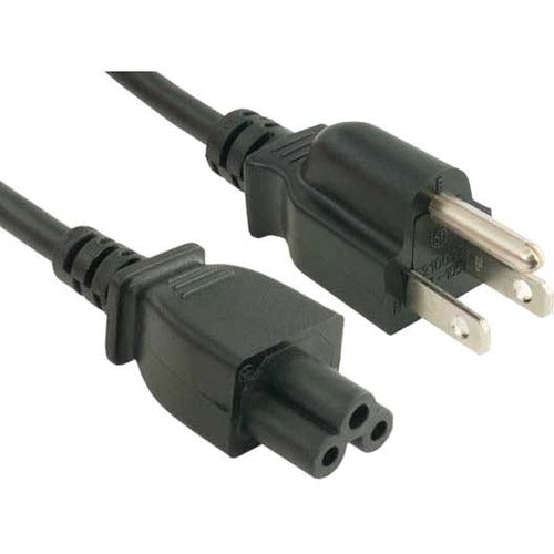 ENET 5-15P to C5 Black 6ft 3-Prong Laptop/Notebook Power Cord 18 AWG NEMA IEC-320 5-15P to IEC-320 C5 - N515P-C5-6F-ENC