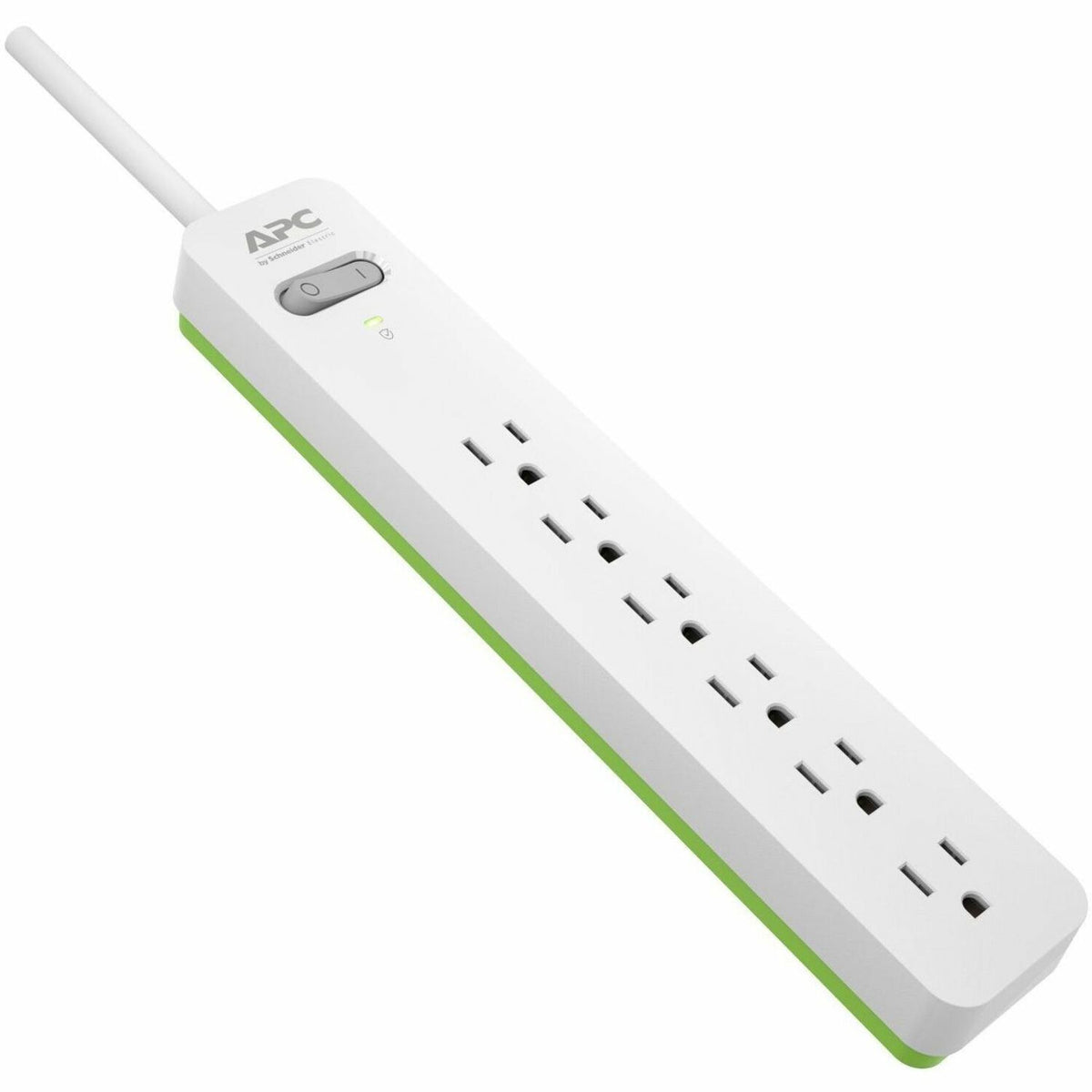 APC by Schneider Electric Essential SurgeArrest PE66W, 6 Outlets, 6 Foot Cord, 120V, White - PE66W