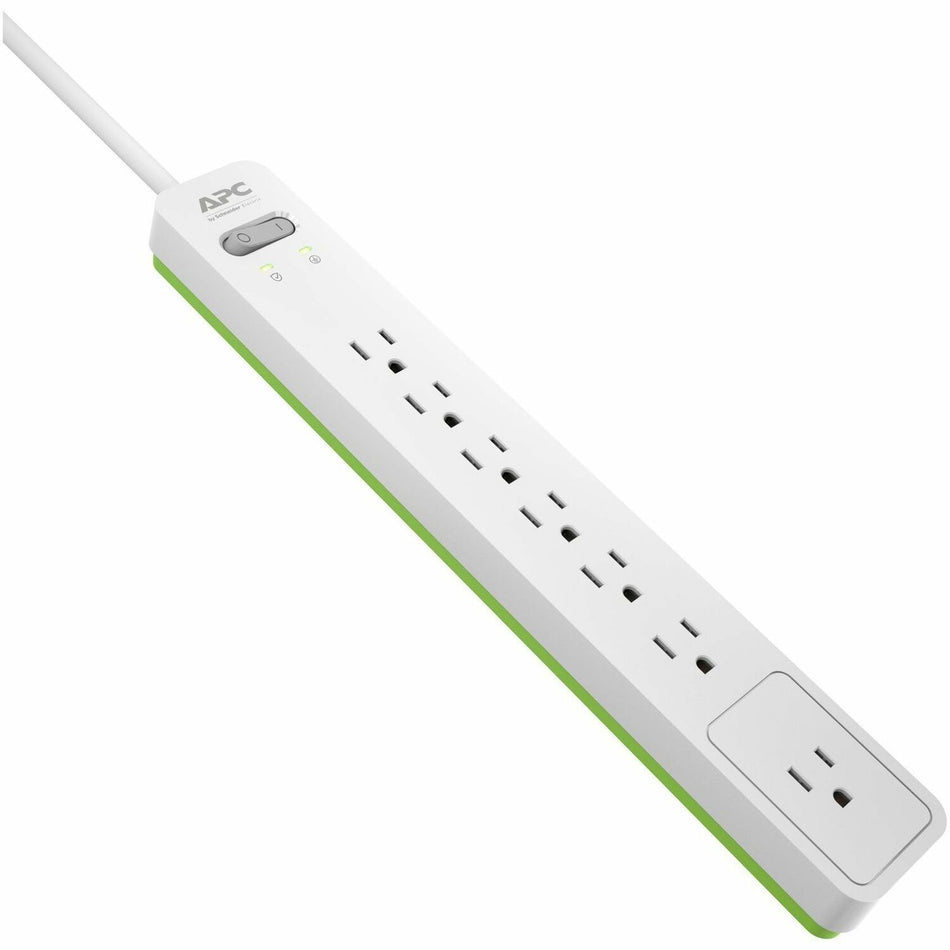 APC by Schneider Electric Essential SurgeArrest PE76W, 7 Outlets, 6 Foot Cord, 120V, White - PE76W