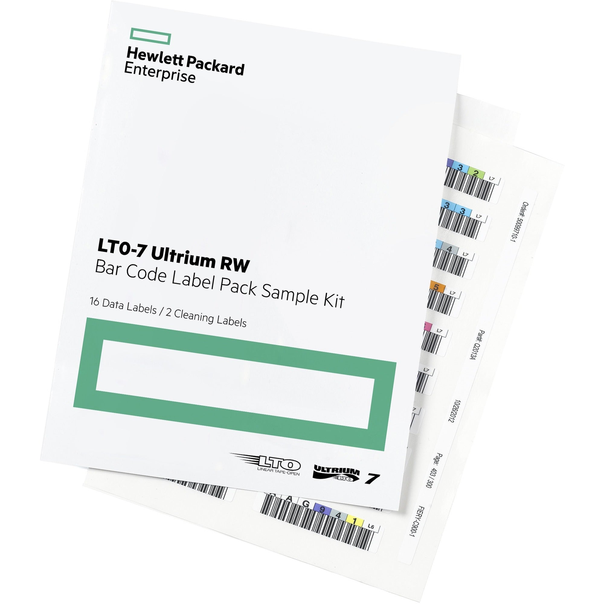 HPE LTO-7 Ultrium Re-writable Bar Code Label Pack - Q2014A