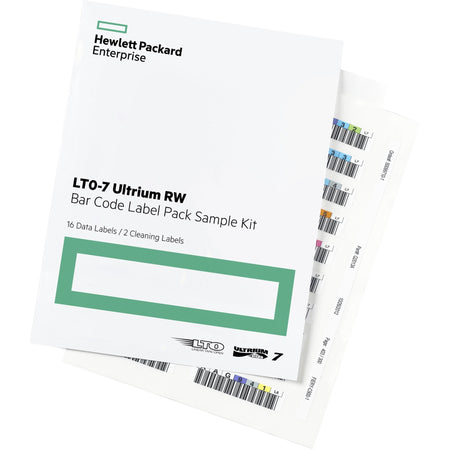 HPE LTO-7 Ultrium Re-writable Bar Code Label Pack - Q2014A