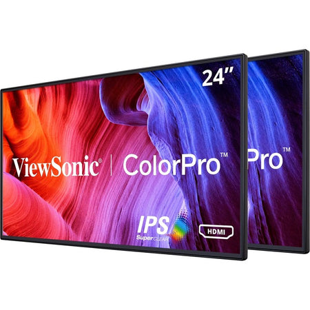 ViewSonic VP2468_H2 24-Inch Premium Dual Pack Head-Only IPS 1080p Monitors with ColorPro 100% sRGB Rec 709, 14-bit 3D LUT, Eye Care, HDMI, USB, DP Daisy Chain, VESA - VP2468_H2