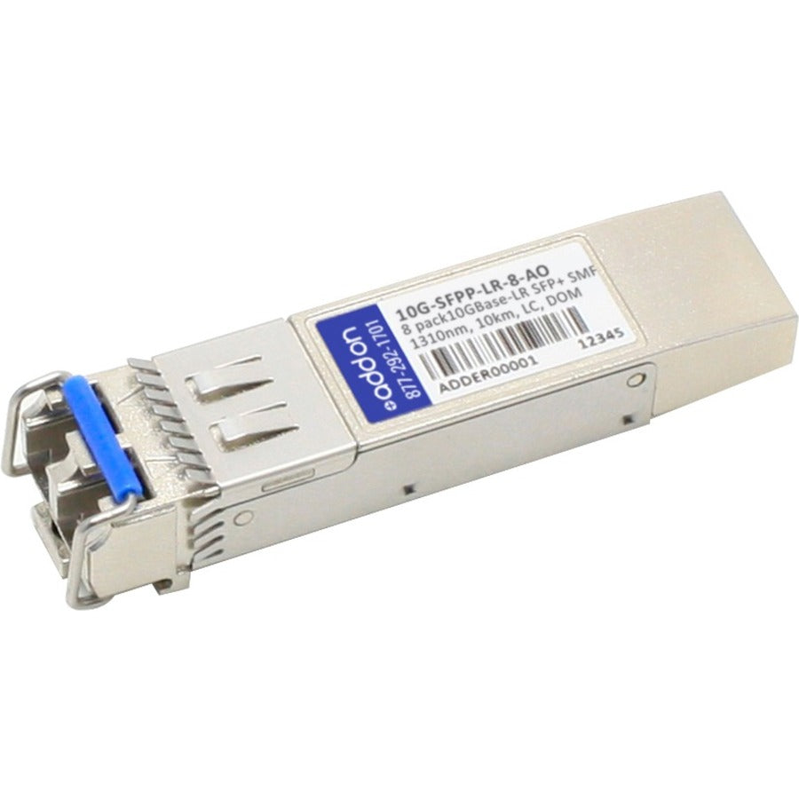 8-Pack of Brocade (Formerly) 10G-SFPP-LR-8 Compatible TAA Compliant 10GBase-LR SFP+ Transceiver (SMF, 1310nm, 10km, LC, DOM) - 10G-SFPP-LR-8-AO