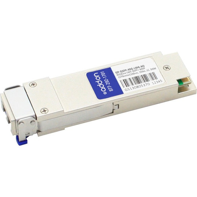 AddOn Dell Force10 GP-QSFP-40G-LM4 Compatible TAA Compliant 40GBase-LX4 QSFP+ Transceiver (MMF, 1270nm to 1330nm, 150m, LC, DOM) - GP-QSFP-40G-LM4-AO