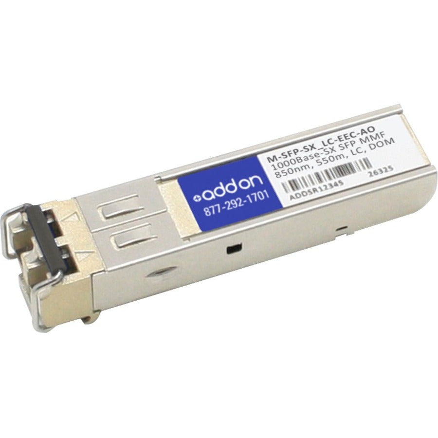 AddOn Hirschmann M-SFP-SX/LC EEC Compatible TAA Compliant 1000Base-SX SFP Transceiver (MMF, 850nm, 550m, LC, DOM, Rugged) - M-SFP-SX/LC-EEC-AO