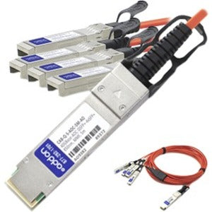 AddOn Arista Networks Compatible TAA Compliant 40GBase-AOC QSFP+ to 4xSFP+ Direct Attach Cable (850nm, MMF, 5m) - CAB-Q-S-AOC-5M-AO