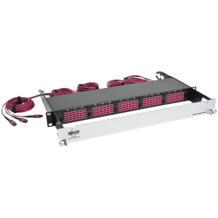 Eaton Tripp Lite Series 40/100Gb Fiber Breakout Patch Panel, 40Gb to 4 x 10Gb, 100Gb to 4 x 25Gb, 15 MTP QSFP to 60 LC Duplex OM4 50/125 Multimode Ports, 1U - N48K-15M8L60-B