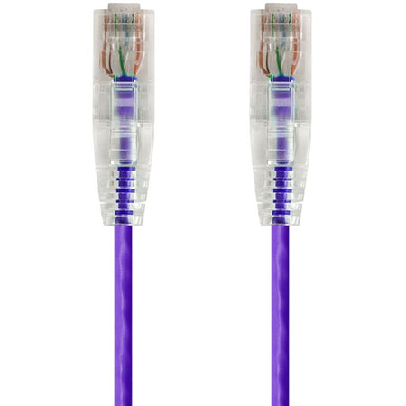 Monoprice SlimRun Cat6 28AWG UTP Ethernet Network Cable, 3ft Purple - 14809