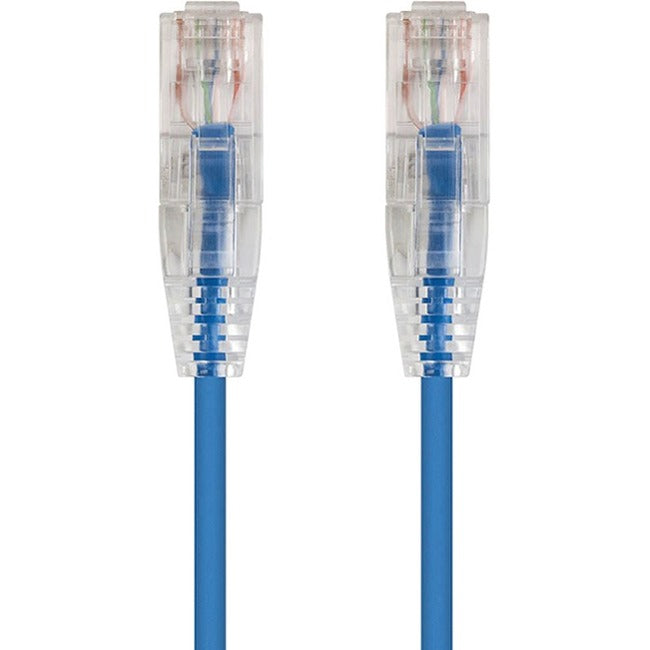 Monoprice SlimRun Cat6 28AWG UTP Ethernet Network Cable, 5ft Blue - 13533