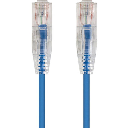 Monoprice SlimRun Cat6 28AWG UTP Ethernet Network Cable, 7ft Blue - 13538