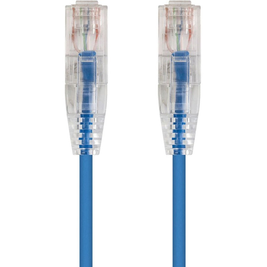 Monoprice SlimRun Cat6 28AWG UTP Ethernet Network Cable, 20ft Blue - 13553