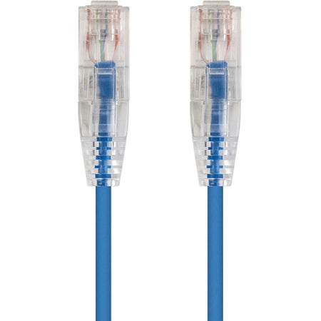 Monoprice SlimRun Cat6 28AWG UTP Ethernet Network Cable, 20ft Blue - 13553