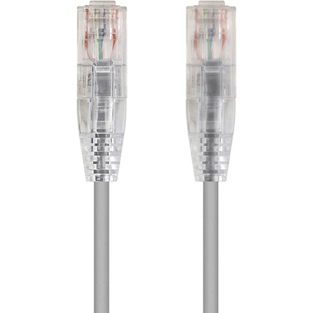 Monoprice SlimRun Cat6 28AWG UTP Ethernet Network Cable, 7ft Gray - 13539