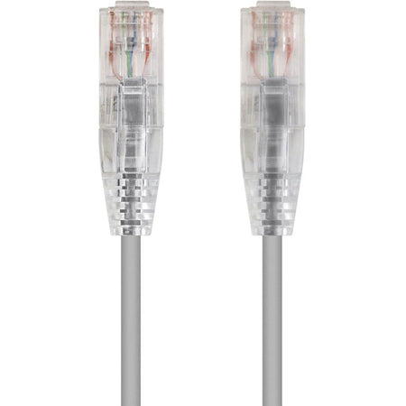 Monoprice SlimRun Cat6 28AWG UTP Ethernet Network Cable, 6-inch Gray - 13510