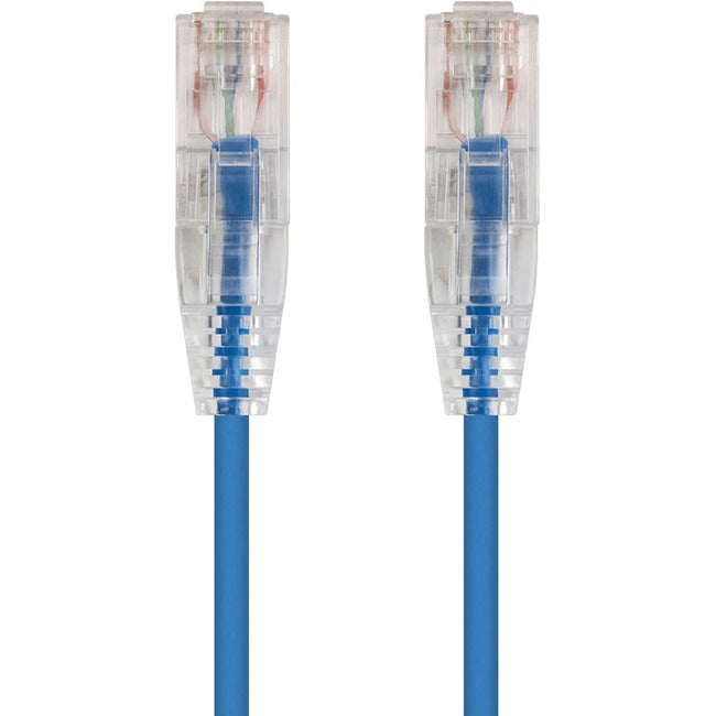 Monoprice SlimRun Cat6 28AWG UTP Ethernet Network Cable, 6-inch Blue - 13509