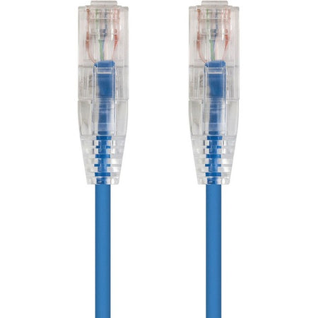 Monoprice SlimRun Cat6 28AWG UTP Ethernet Network Cable, 6-inch Blue - 13509