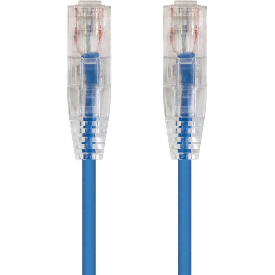 Monoprice SlimRun Cat6 28AWG UTP Ethernet Network Cable, 6-inch Blue - 13509
