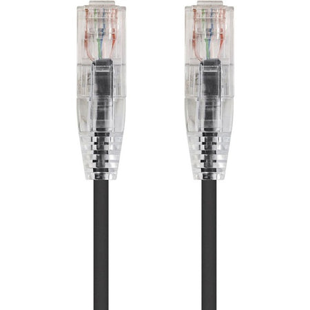 Monoprice SlimRun Cat6 28AWG UTP Ethernet Network Cable, 6-inch Black - 13508