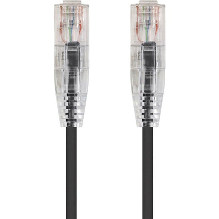 Monoprice SlimRun Cat6 28AWG UTP Ethernet Network Cable, 6-inch Black - 13508