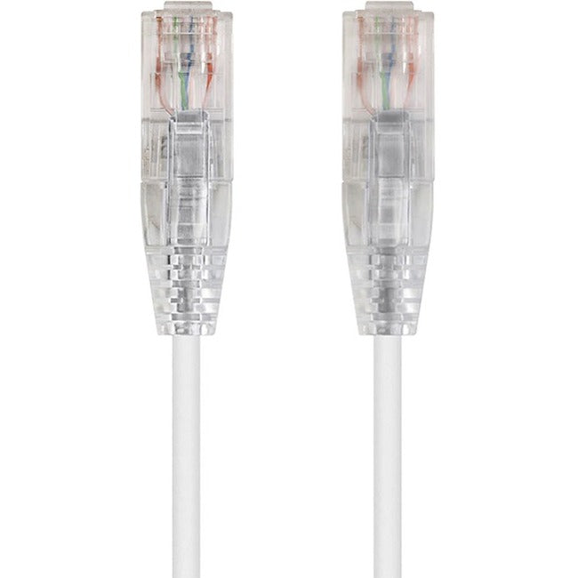 Monoprice SlimRun Cat6 28AWG UTP Ethernet Network Cable, 5ft White - 13535