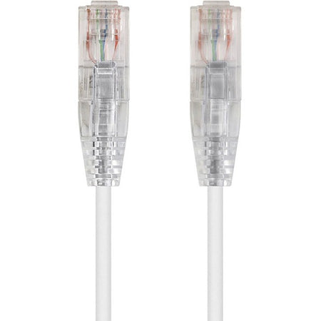 Monoprice SlimRun Cat6 28AWG UTP Ethernet Network Cable, 5ft White - 13535