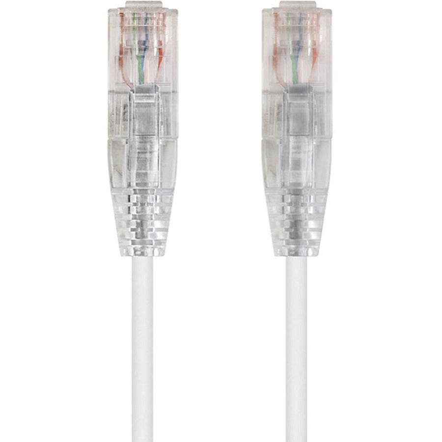 Monoprice SlimRun Cat6 28AWG UTP Ethernet Network Cable, 5ft White - 13535