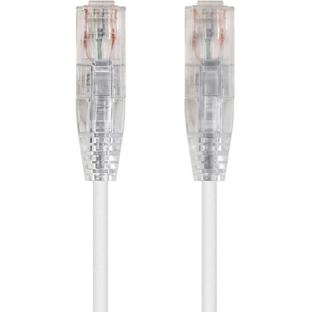 Monoprice SlimRun Cat6 28AWG UTP Ethernet Network Cable, 5ft White - 13535