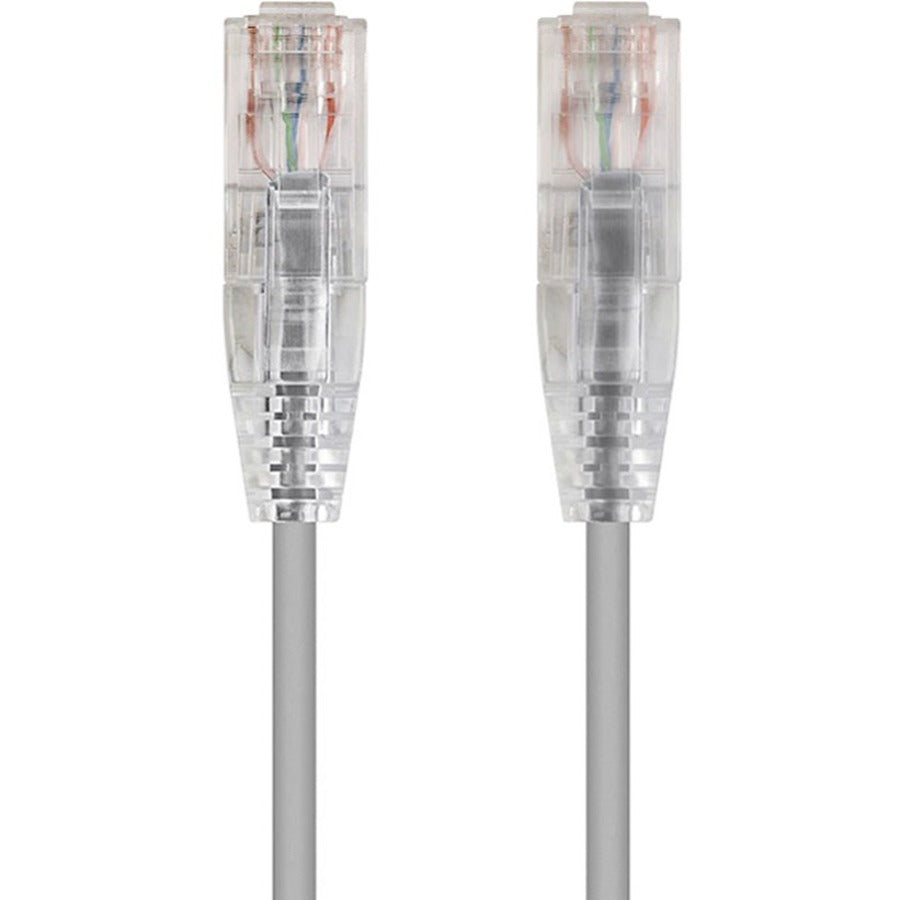 Monoprice SlimRun Cat6 28AWG UTP Ethernet Network Cable, 5ft Gray - 13534