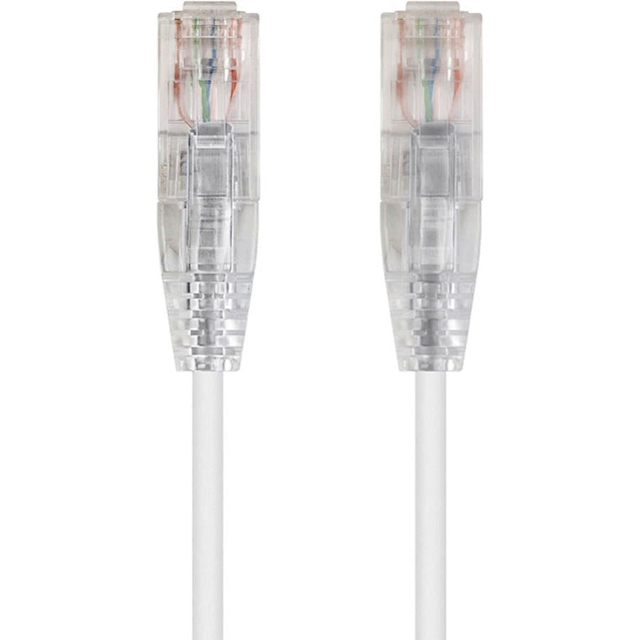 Monoprice SlimRun Cat6 28AWG UTP Ethernet Network Cable, 3ft White - 13530