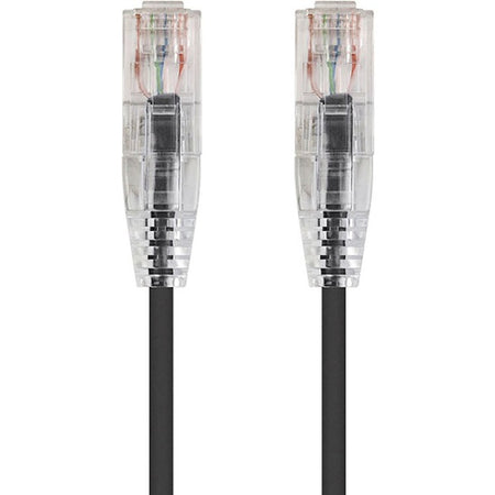 Monoprice SlimRun Cat6 28AWG UTP Ethernet Network Cable, 3ft Black - 13527