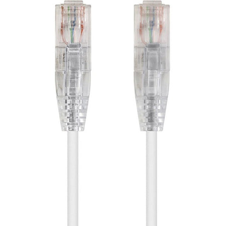Monoprice SlimRun Cat6 28AWG UTP Ethernet Network Cable, 2ft White - 13525