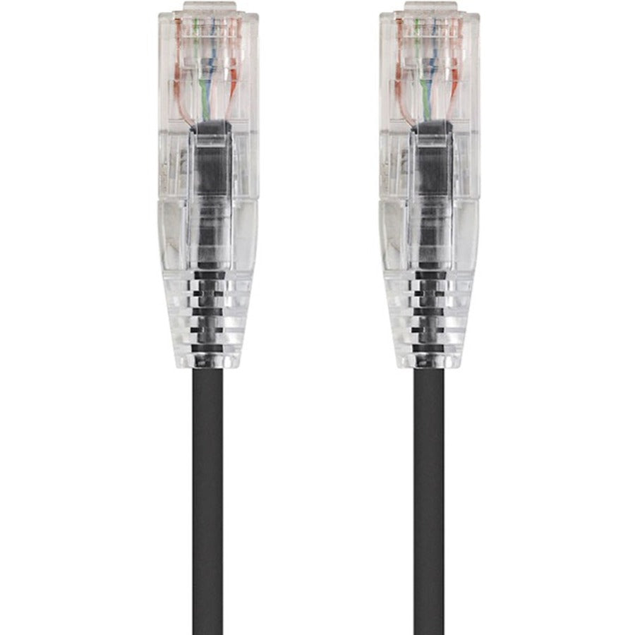 Monoprice SlimRun Cat6 28AWG UTP Ethernet Network Cable, 20ft Black - 13552