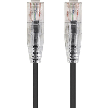 Monoprice SlimRun Cat6 28AWG UTP Ethernet Network Cable, 20ft Black - 13552