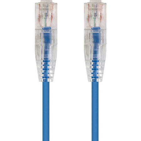 Monoprice SlimRun Cat6 28AWG UTP Ethernet Network Cable, 1ft Blue - 13518