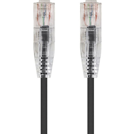 Monoprice SlimRun Cat6 28AWG UTP Ethernet Network Cable, 1ft Black - 13513