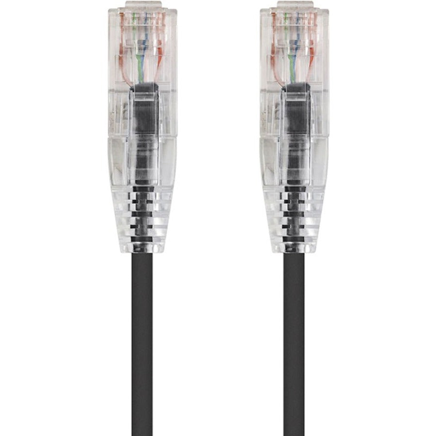 Monoprice SlimRun Cat6 28AWG UTP Ethernet Network Cable, 14ft Black - 13547