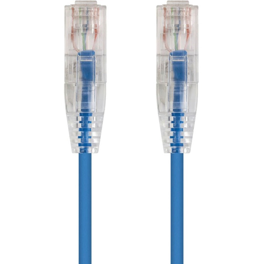 Monoprice SlimRun Cat6 28AWG UTP Ethernet Network Cable, 10ft Blue - 13543