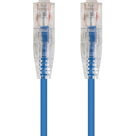 Monoprice SlimRun Cat6 28AWG UTP Ethernet Network Cable, 10ft Blue - 13543