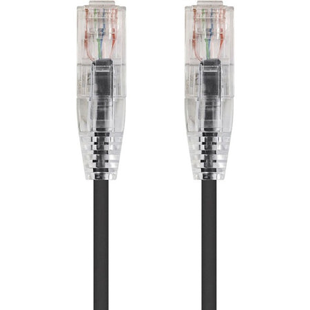 Monoprice SlimRun Cat6 28AWG UTP Ethernet Network Cable, 10ft Black - 13542