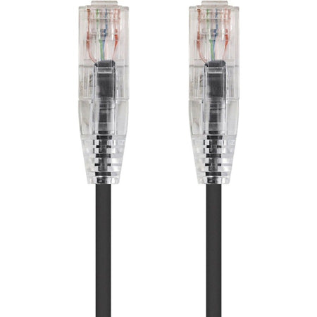 Monoprice SlimRun Cat6 28AWG UTP Ethernet Network Cable, 10ft Black - 13542