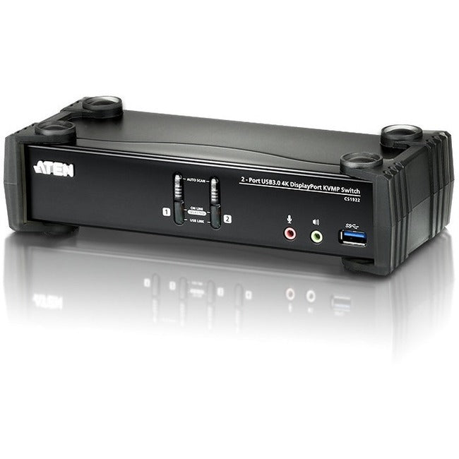 ATEN 2-Port USB 3.0 4K DisplayPort KVMP Switch-TAA Compliant - CS1922