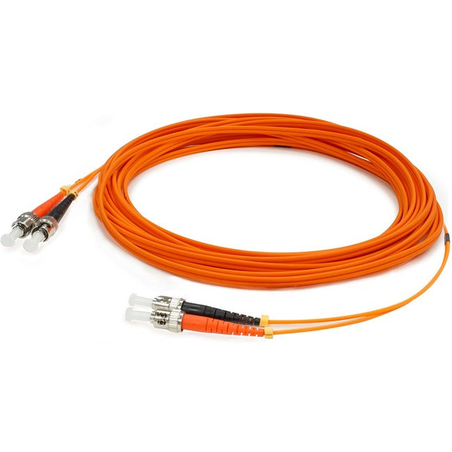 AddOn 65m ST (Male) to ST (Male) Orange OM1 Duplex Fiber OFNR (Riser-Rated) Patch Cable - ADD-ST-ST-65M6MMF